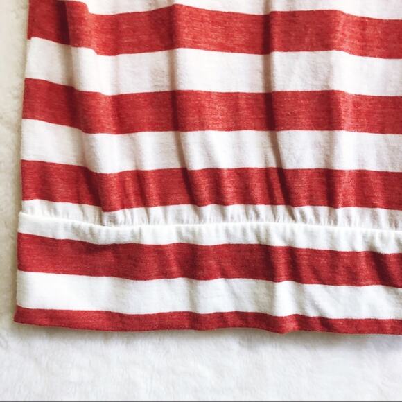 GAP Salmon & White striped 3/4 Sleeve Top - Picture 5 of 8